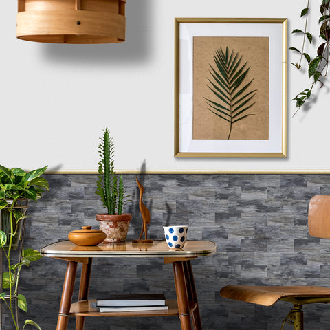 Aged Gray Wood Grain Wallpaper for Interior Decoration