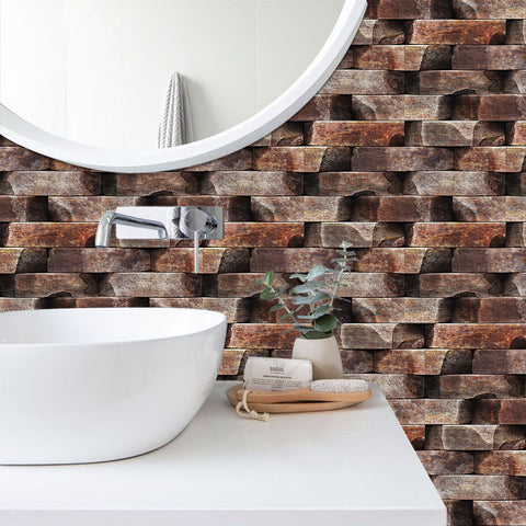 3d stone wallpaper for minimalist washingroom