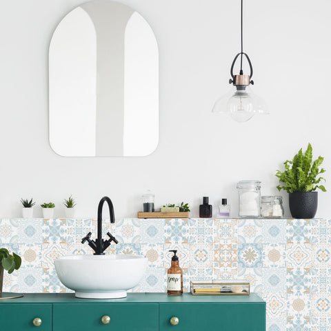 Fresh and elegant tile stickers: inject tranquility and elegance into the space