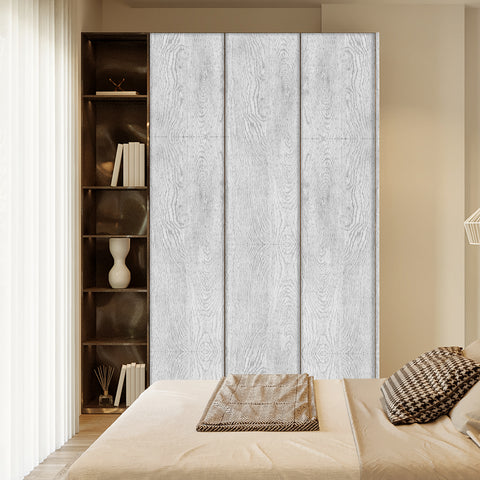 Off-White Wooden Wallpaper Wardrobes