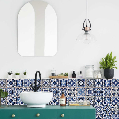 Blue Mosaic Tiles Creative tile stickers