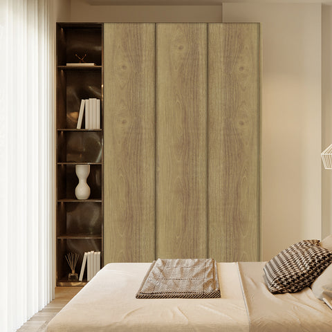 Soft Beige Wood Effect Wallpaper