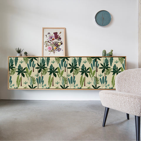 Tropical Foliage Forest Wallpaper - Harmonious Blend of Deep Green Leaves and Natural Textures