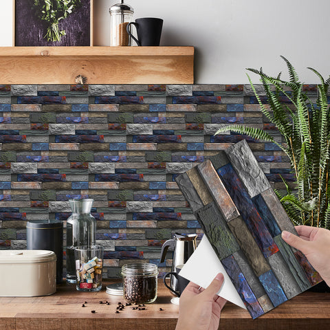 Peel and stick wallpaper 3D stone