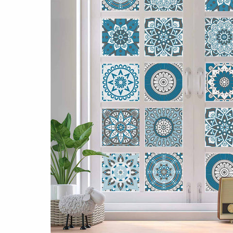 Blue Medallion Creative tile stickers