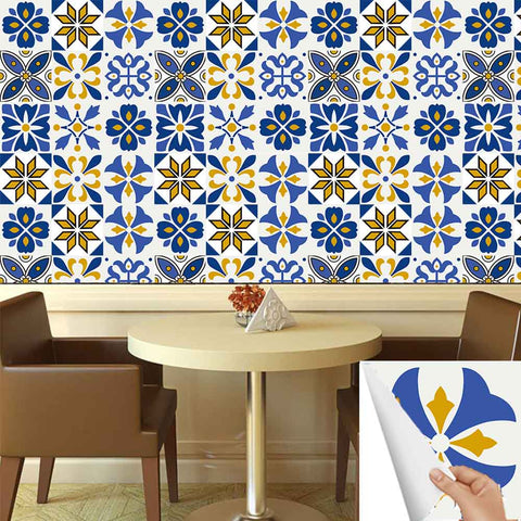 Watercolor flower tile stickers: injecting artistic atmosphere into the space