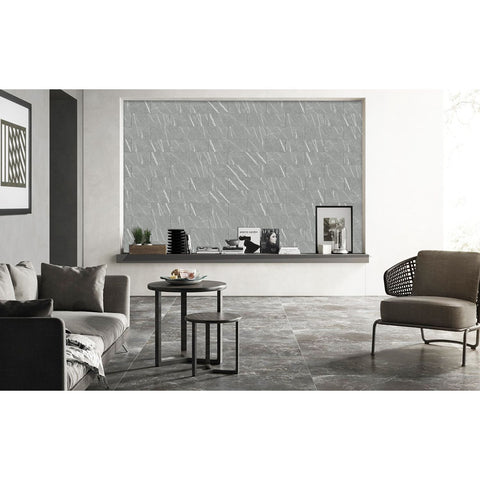 Gray Veined Marble Self-Adhesive Stair Stickers for Bathroom and Home Decor