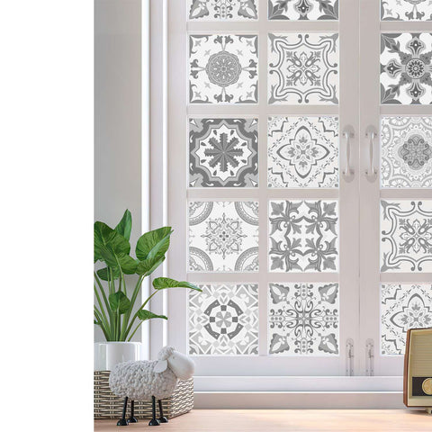 Grey Pattern Creative tile stickers