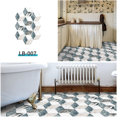 Marble and rock texture hexagonal tiles: geometric beauty, warm and steady