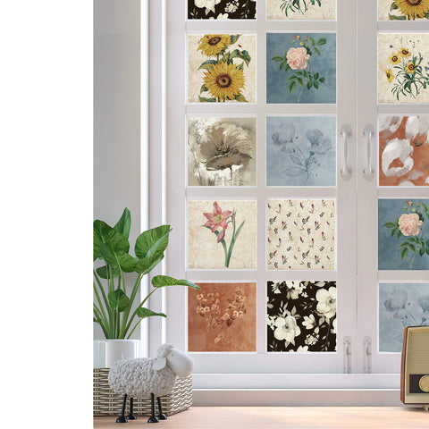 Floral art tile stickers: bring natural beauty to the space