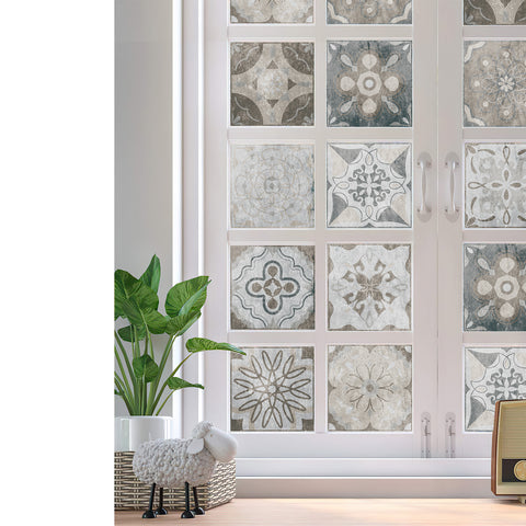 Retro Gray Tile Stickers: Interpretation of Nostalgia and Elegance