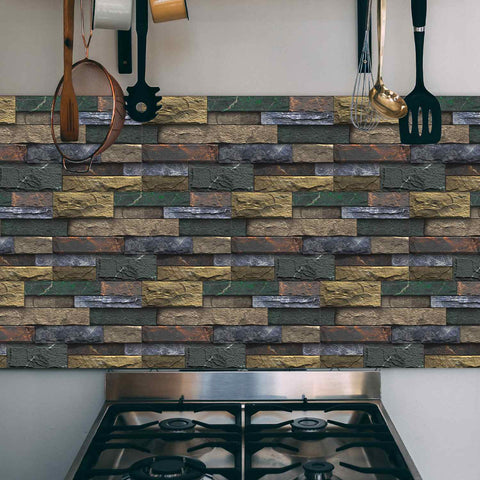 Stick on Wall Tiles for Kitchen, Bathroom, and Stairs, Versatile and Easy to Use