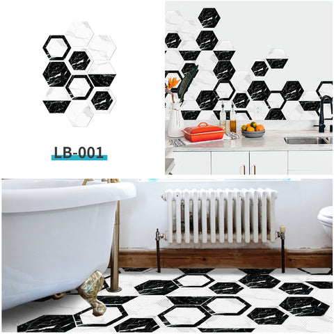 Hexagonal tiles: simplicity and nature dance together, full of modern atmosphere