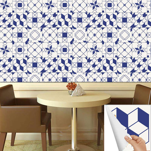 Abstract pattern tiles: giving the space a sense of modern art