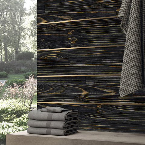 Wood Slat Wallpaper for Modern Interiors