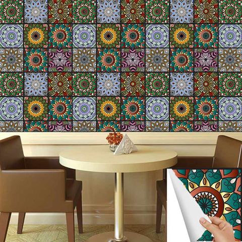 Large tulala flower tile sticker: the perfect fusion of color and art