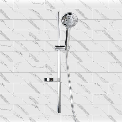 White Classic Marble Wall Stickers for Kitchen Backsplash and Bathroom Walls