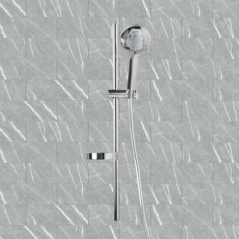 Gray Veined Marble Self-Adhesive Stair Stickers for Bathroom and Home Decor