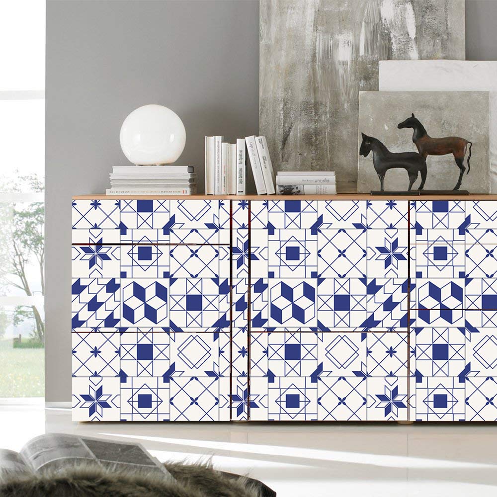 Abstract pattern tiles: giving the space a sense of modern art