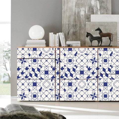 Abstract pattern tiles: giving the space a sense of modern art