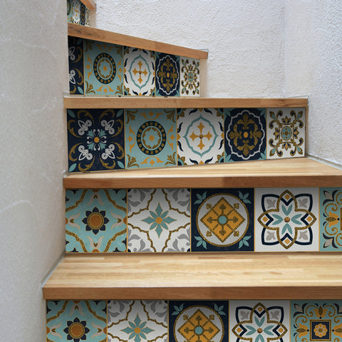 Colorful retro style: the artistic romance of tile stickers