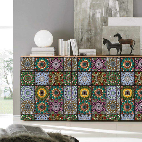 Large tulala flower tile sticker: the perfect fusion of color and art