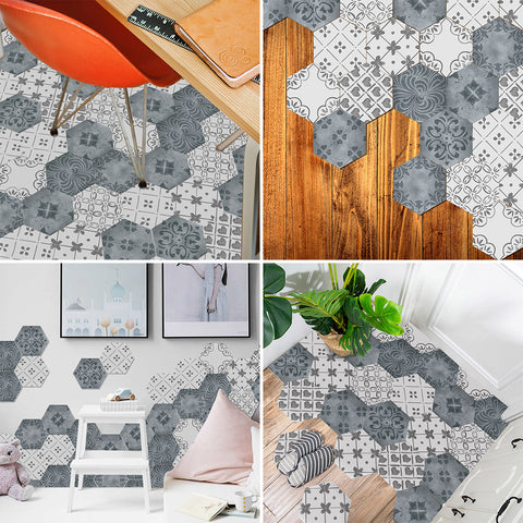 Hexagonal retro tiles: traditional elements, creative interpretation