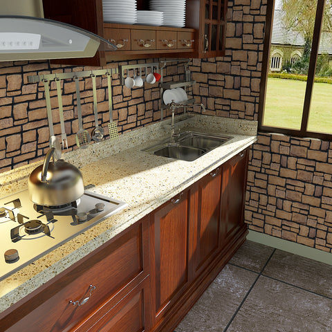 stone 3d wallpaper for kitchen