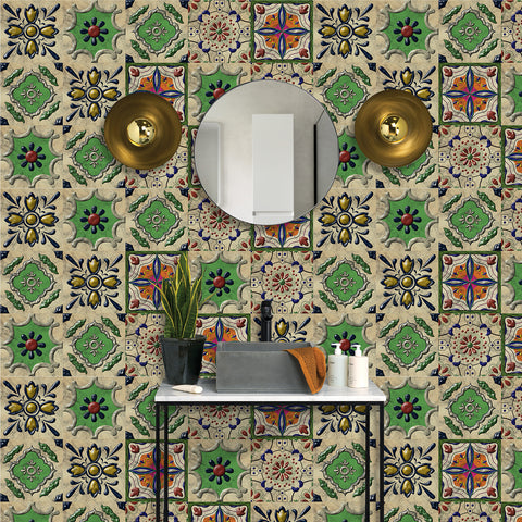 Colorful bloom: the vibrant beauty of tile stickers