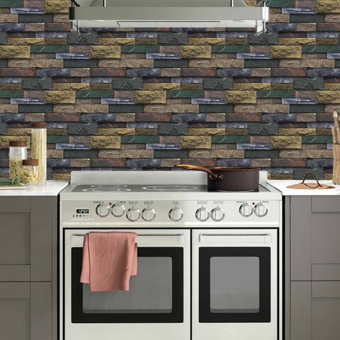 Stick on Wall Tiles for Kitchen, Bathroom, and Stairs, Versatile and Easy to Use