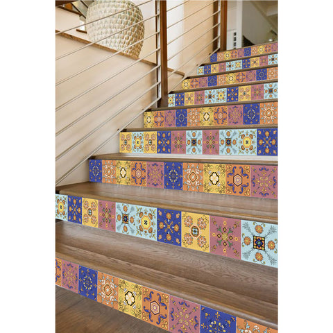 Colorful floral tiles: add vitality to the space