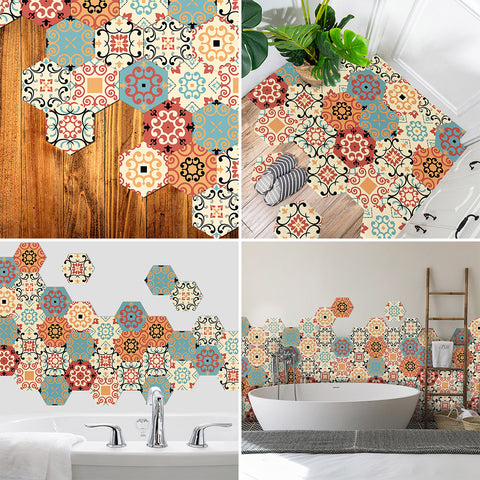 Geometric tiles integrating oriental culture: full of artistic sense