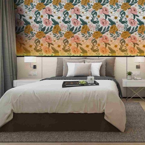 Elegant Floral Wallpaper - Soft Tones and Exquisite Flowers in Natural Harmony