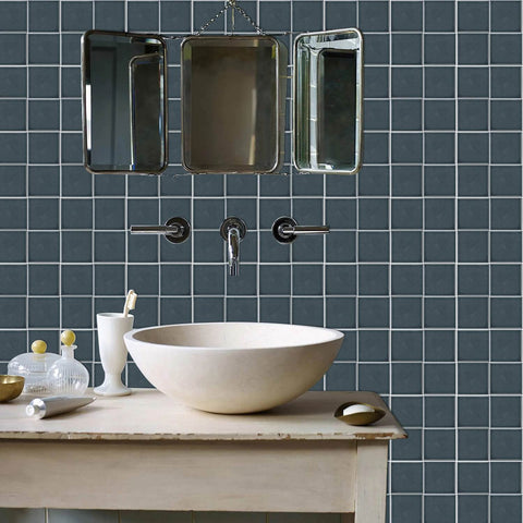 Pampas Gray Provence Wall Stickers Stick on Tiles for Kitchen and Bathroom Peel and Stick, Waterproof