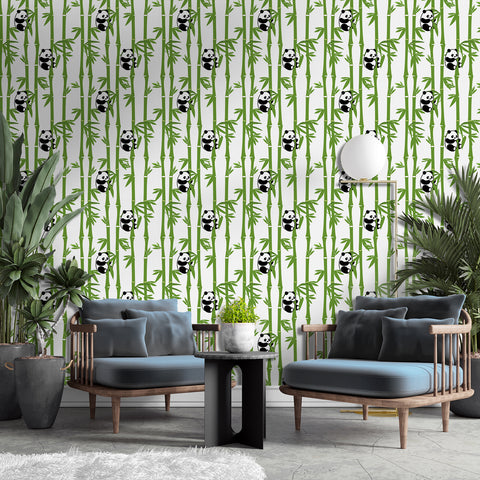 Panda and bamboo forest style wallpaper - Encountering the spirit of naturest