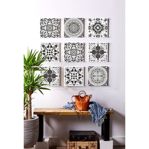 Black and white fashionable tile stickers: interpreting the eternal charm of classics