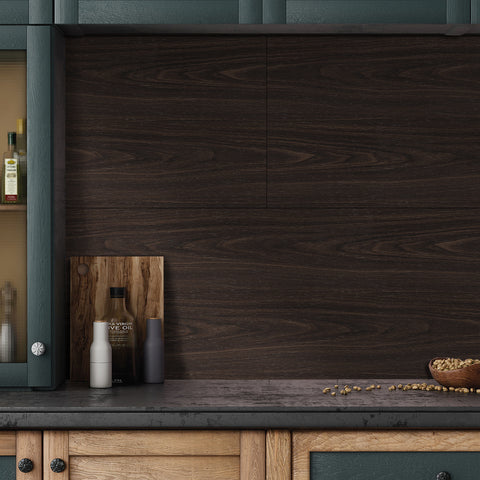 Rich Espresso Wallpaper with Wood Texture For Home Decoration