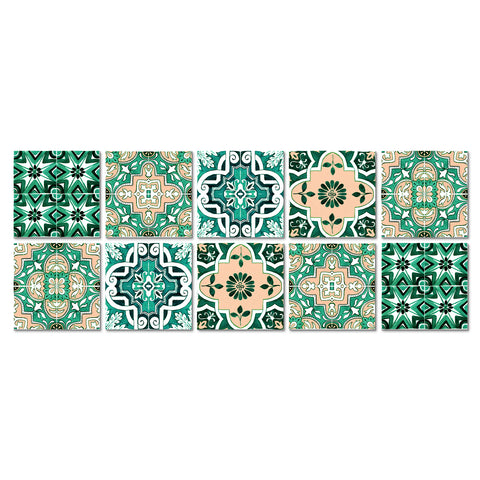 Fresh Green Charm: The Natural Style of Tile Stickers