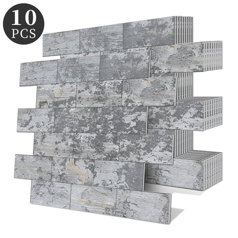 Faded Gray Wood Grain Peel and Stick Tile – Textured PVC for Easy Home Renovation