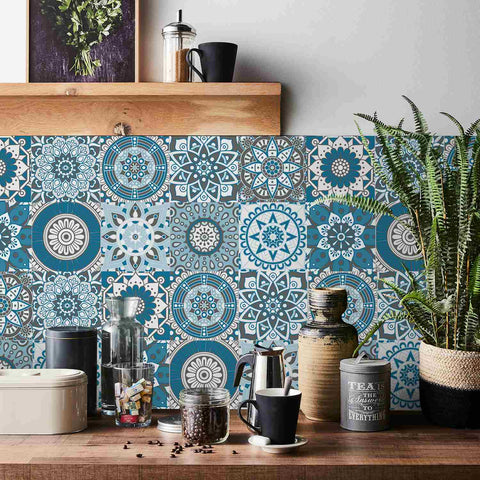 Blue Medallion Creative tile stickers