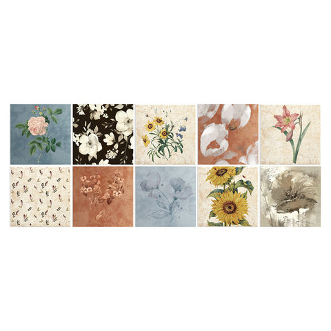 Floral art tile stickers: bring natural beauty to the space