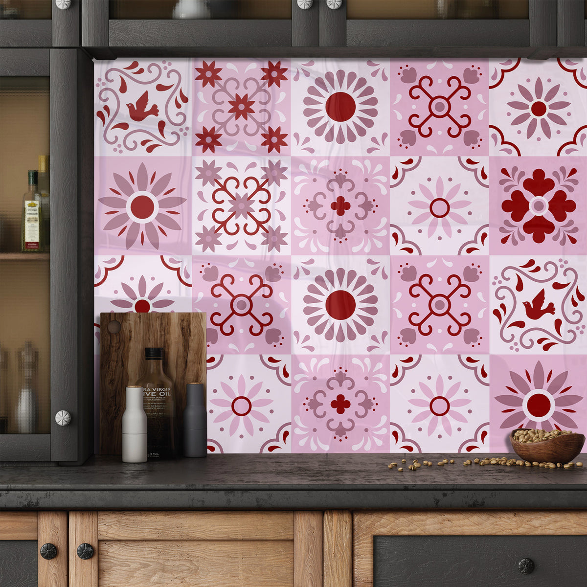 Romantic pink rhyme: the sweet style of tile stickers