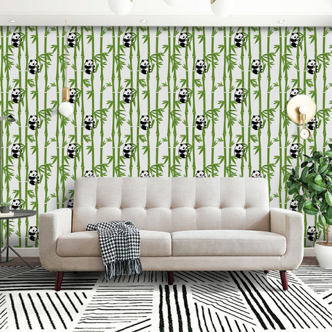 Panda and bamboo forest style wallpaper - Encountering the spirit of naturest