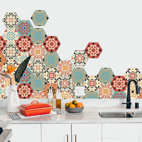 Geometric tiles integrating oriental culture: full of artistic sense