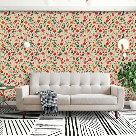 Rustic flowers forest wallpaper - Rustic Floral Rhythm