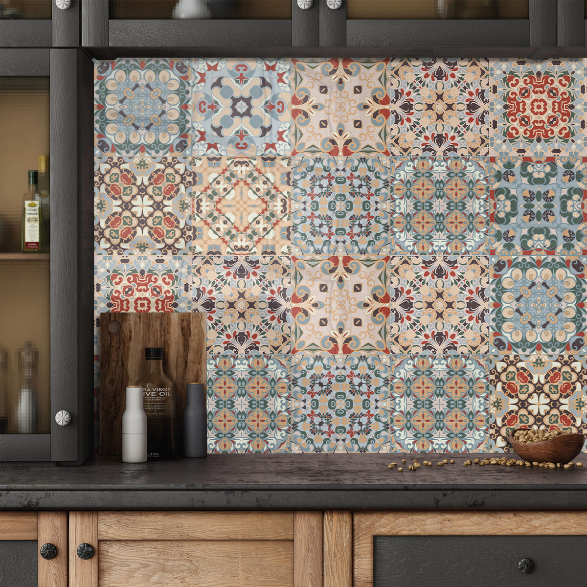 Retro style: the artistic revival of tile stickers