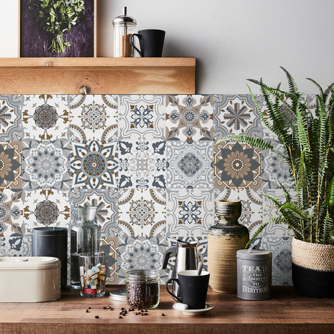 Neutral style tile stickers: create a quiet and elegant space atmosphere