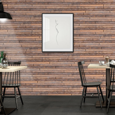 Rustic Oak Wood Panel Wallpaper - Natural Charm for Modern Spaces