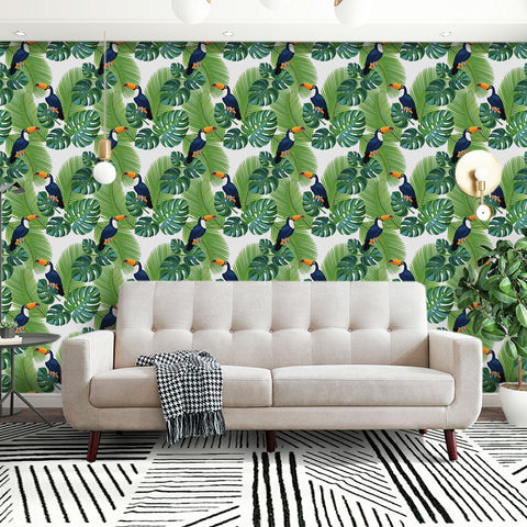 Artistic Tropical Botanical Forest Style Wallpaper - Tropical Fantasy, Art in Bloom