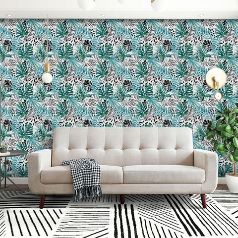 Rhythm of the Tropics: Exquisite Tropical Leafy Forest Wallpaper